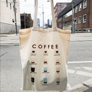 💥SALE 3/$30 Snapture This Coffee Print Reusable Eco Friendly Tote Bag